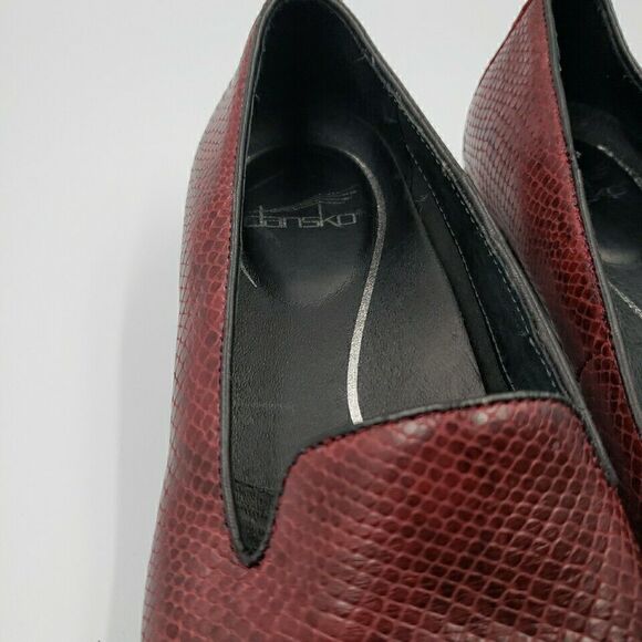 Dansko Womens Loafer Shoes Olivia Faux Snakeskin Leather Slip-On Loafer Size 38 - Picture 10 of 16